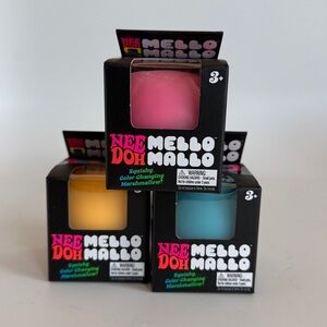 Nee Doh Mello Mallo Color Changing Marshmallow 3 Pc Bundle